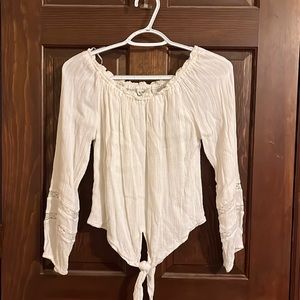 Hollister white off-the-shoulder blouse